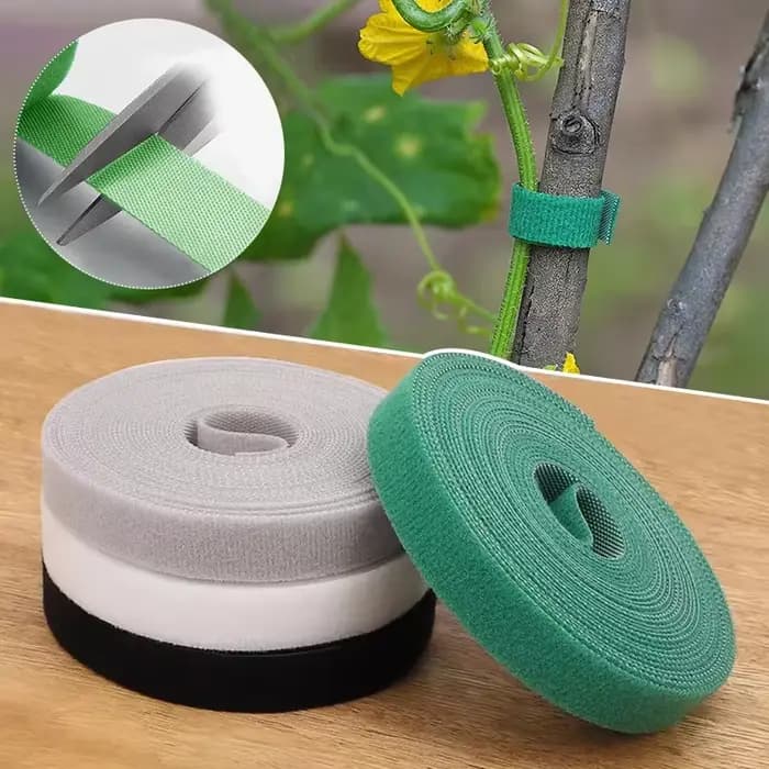 Rouleau de Ficelle de Jardin Verte, Bandage en Nylon pour Plantes, Boucle de Crochet, Canne en Bambo