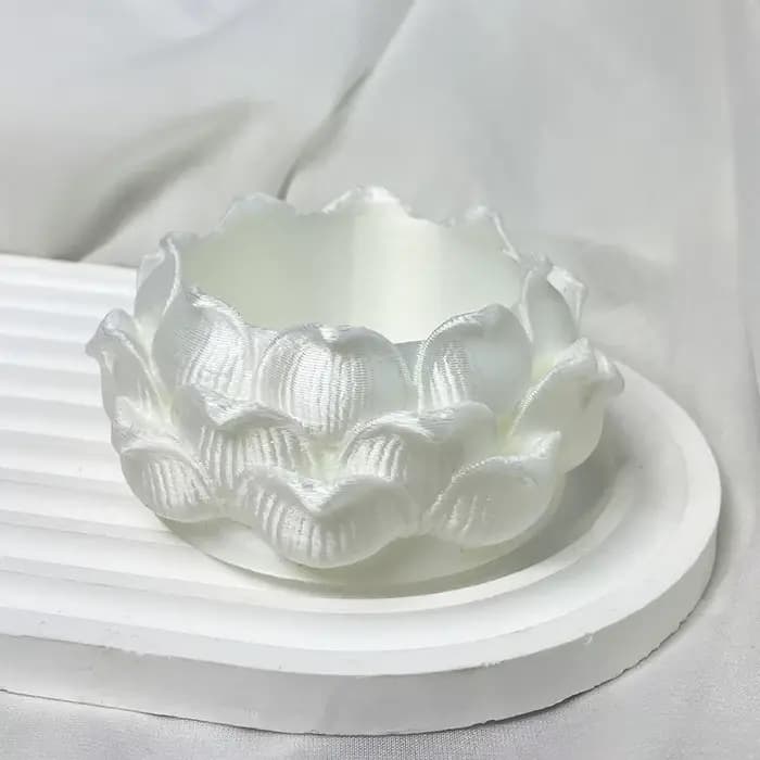 Pot de plante succulente en forme de lotus, vase à fleurs imprimé en 3D, pots de culture avec trou d