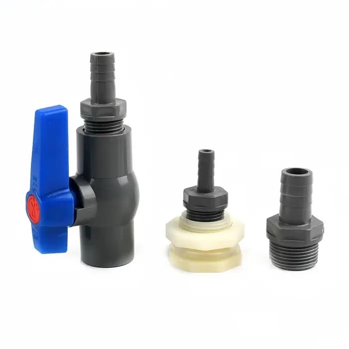 1/3 pièces 1/2 "3/4'' à 8 ~ 16mm gris PVC pagode connecteur à filetage mâle Aquarium Aquarium eau d'