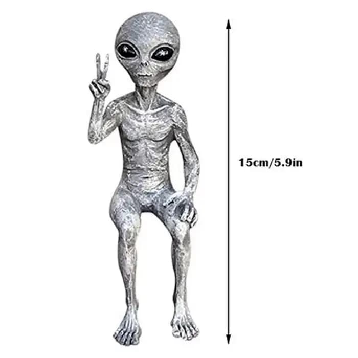 Statue de jardin en résine, ornements extraterrestres pour espace extérieur, décoration de maison, c