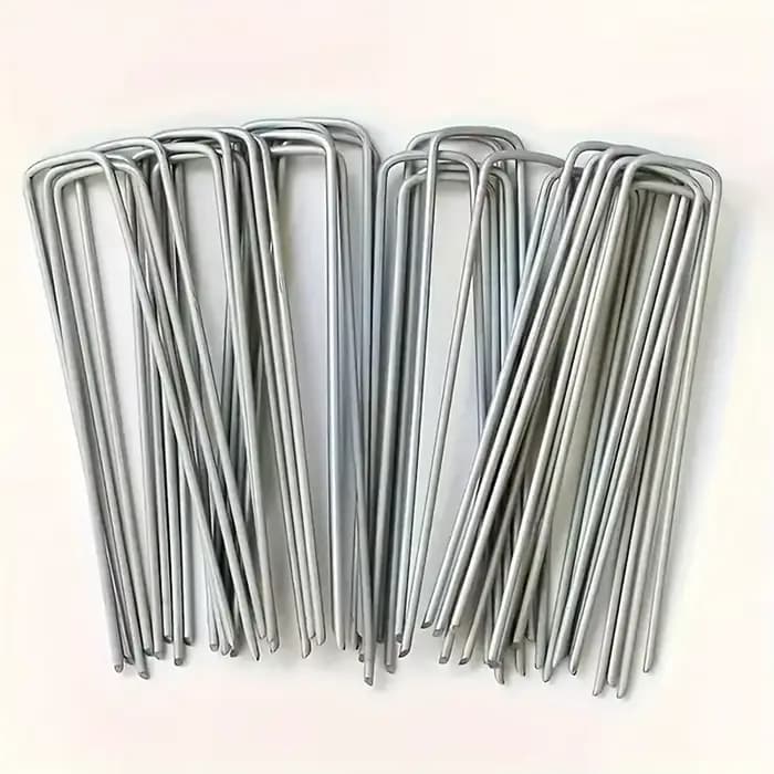 Agrafes de jardin de type U, piquets de tube de clôture robustes, broches Sod, pointe de paysage gal