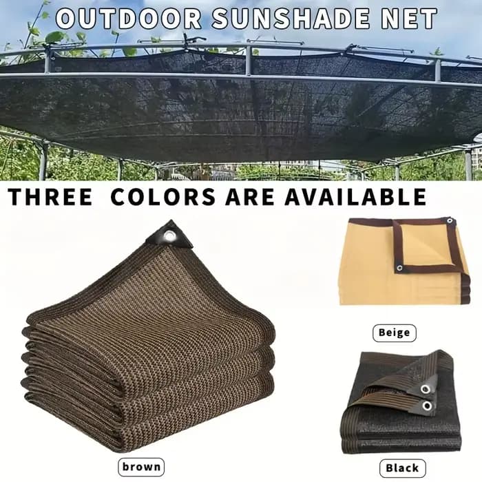 Filet pare-soleil beige, auvent de protection UV, facile à installer, adapté au balcon, au cour, à l