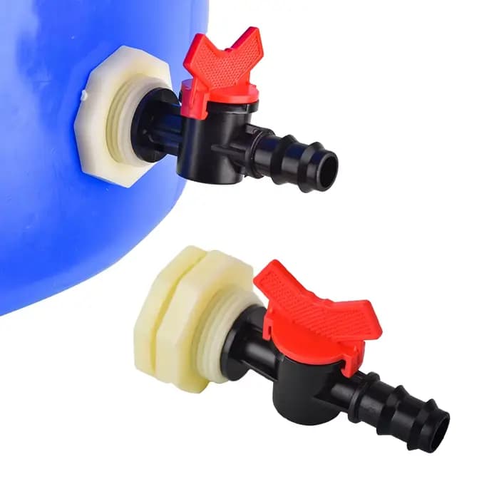 Adaptateur de vanne de cloison de baril de pluie en PVC, adaptateur de tuyau de 16, 20mm, aquariums,