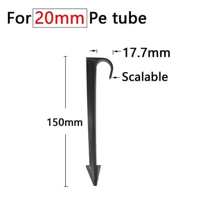 Jardin 1/4 "3/8" 16mm 20mm tuyau 11cm 20cm "C" forme fixe tiges support support 3/5 4/7mm tuyau d'ir
