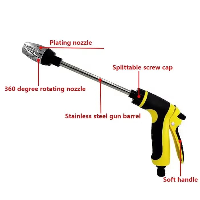 Pistolet d'arrosage haute pression pour lavage de voitures, arrosage de jardin, tuyau d'arrosage, la