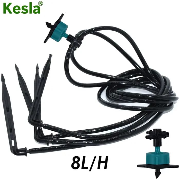 KESLA-Kit de système d'irrigation goutte à goutte pour serre, tuyau en PVC 8H, perforateur de jardin