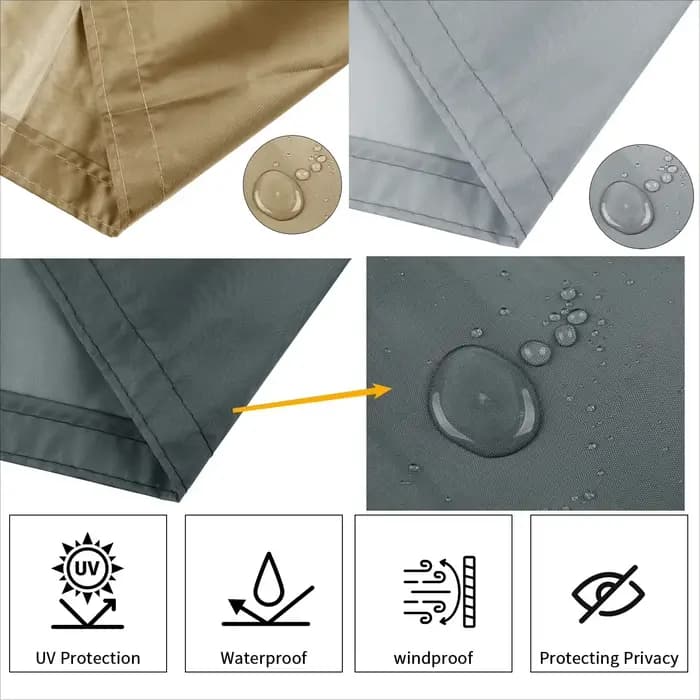 Couverture de clôture d'écran de confidentialité de balcon, Protection UV, pare-brise étanche résist