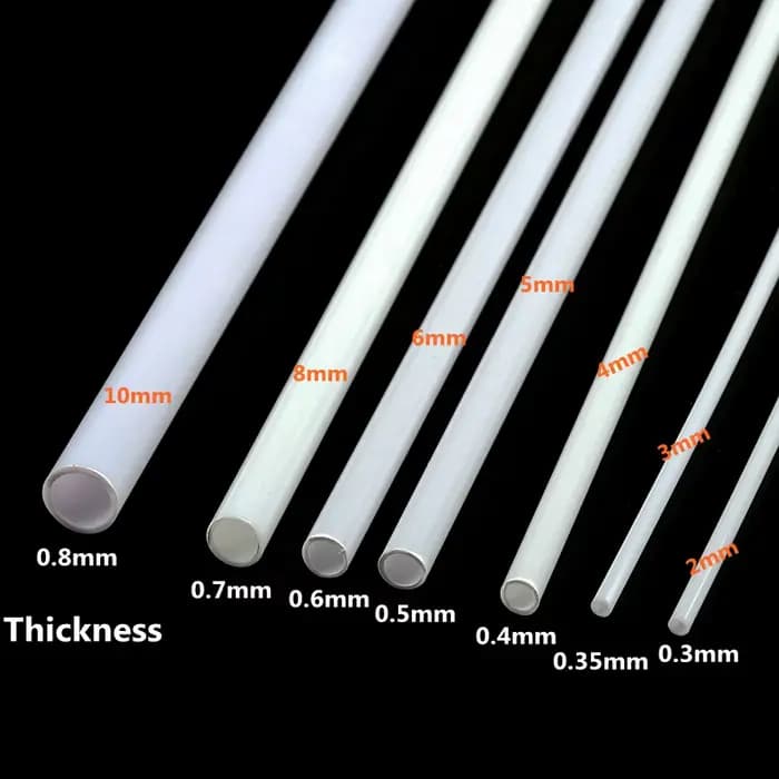 Tube rond en plastique ABS creux, diamètre 2/3/4/5/6/8/10/12mm, bricolage, matériel de Table de sabl