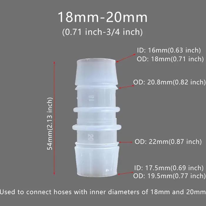 Connecteur de tuyau Flexible en plastique, réducteur de barbe, adaptateur de raccord, Joint d'épissu