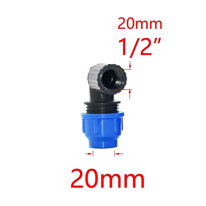 Séparateur d'eau en T verrouillé pour tuyau PE, 1/2 "3/4" 1 "à 20mm 25mm 32mm, raccord rapide pour l