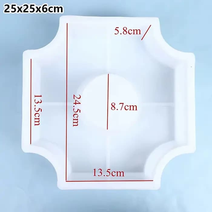 1 pièce Nouveau Moule à pavés en plastique réutilisable 25x6cm pour pavés creux, dalles de jardin, a