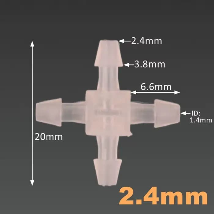 Connecteur transversal en plastique 200 ~ 2.4mm, 5 ~ 12.7 pièces, 2 4 6 8 10 12mm, Irrigation de jar