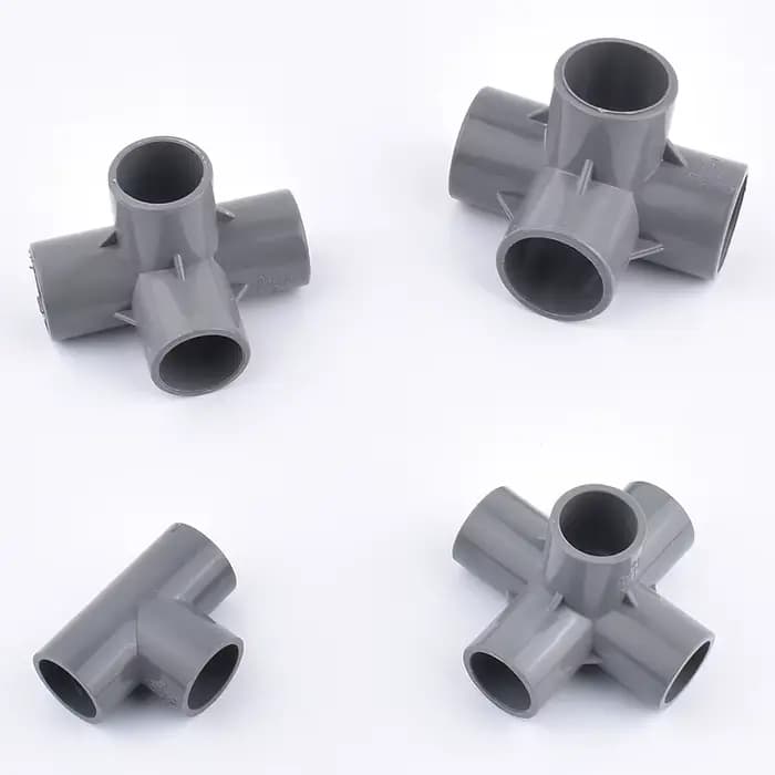 Raccords de connecteur de jardin en PVC gris 20/25/32/40/50mm droits 90 °   Adaptateur de tuyau d'ea