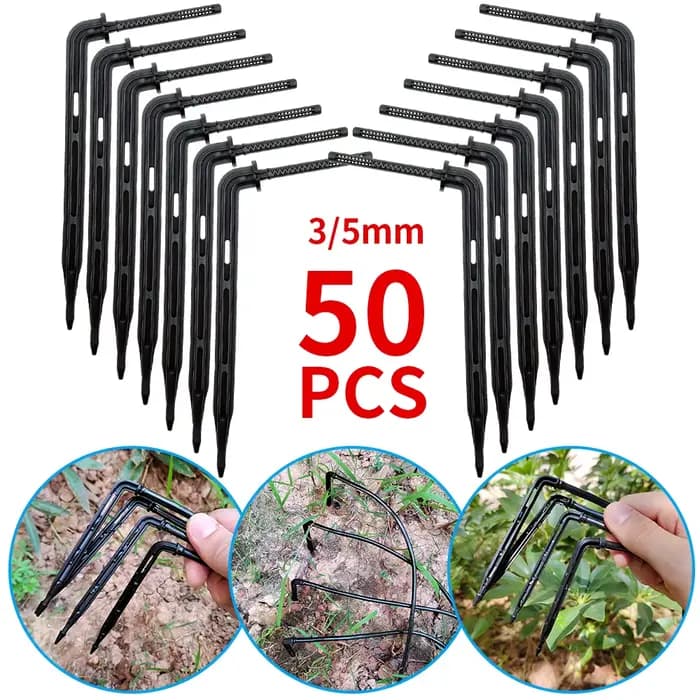 WUJIE-Kit de micro goutteurs d'irrigation pour tuyau de 3/5mm, flèche courbée, pour arrosage de jard