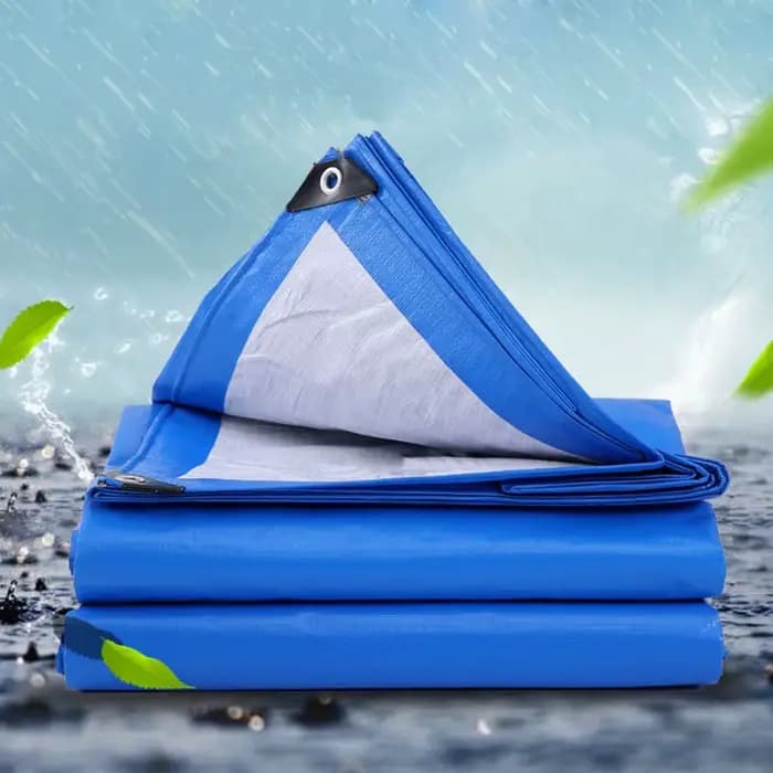 TarLII-Couverture en PE Bleu et Blanc pour Meubles de Jardin, Fleur, Étanche, Grill, Tente, Pet Hous