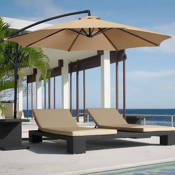 Housse de rechange pour parasol de jardin 2/2,7/3m, imperméable, protection UV, pour plage et extéri