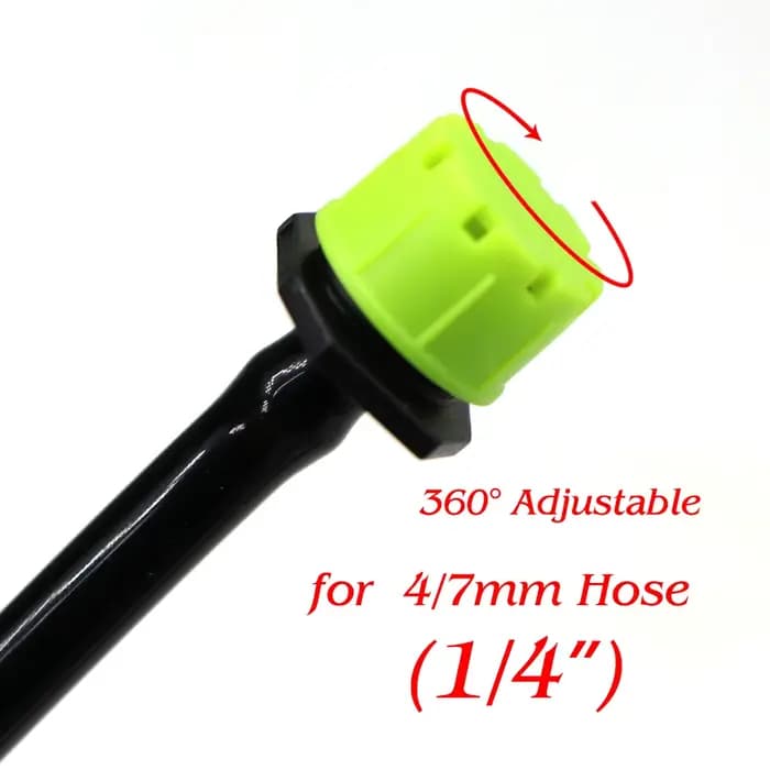 Buse d'arrosage réglable à 8 trous, 30 à 1000 pièces, 0-70L/H, Micro émetteur d'égouttement de 1/4 p