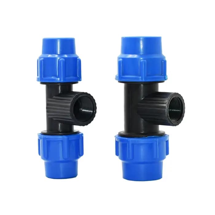 Séparateur d'eau en T verrouillé pour tuyau PE, 1/2 "3/4" 1 "à 20mm 25mm 32mm, raccord rapide pour l
