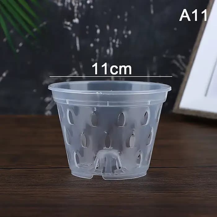 Pot de fleurs de jardinière de jardin, Pots de Drainage avec trous, paniers d'orchidées transparents
