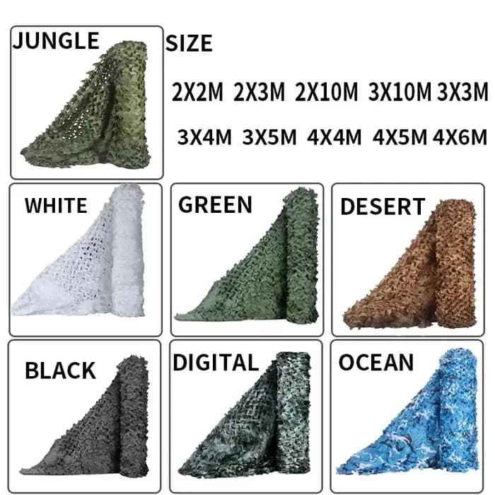 Filet de camouflage renforcé, double tissu oxford pour décoration d'abri, pare-soleil, clôture de ca