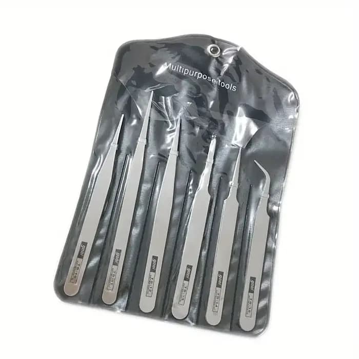 Ensemble de 6 pinces à épiler en acier inoxydable Ts-15 pour plantes succulentes, pinces à épiler co