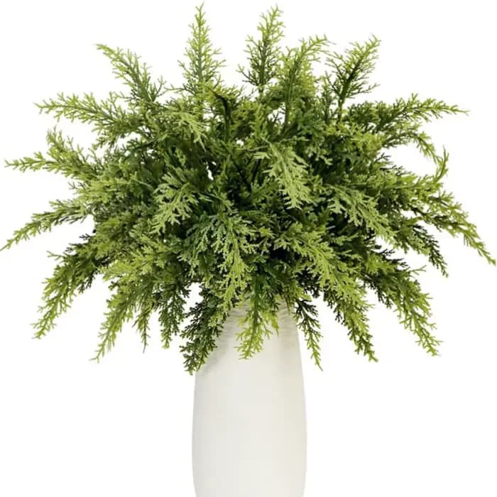 Plantes artificielles Cypress Feuilles Arbre De Noël Partie Maison Chambre Décoration De Table En Pl