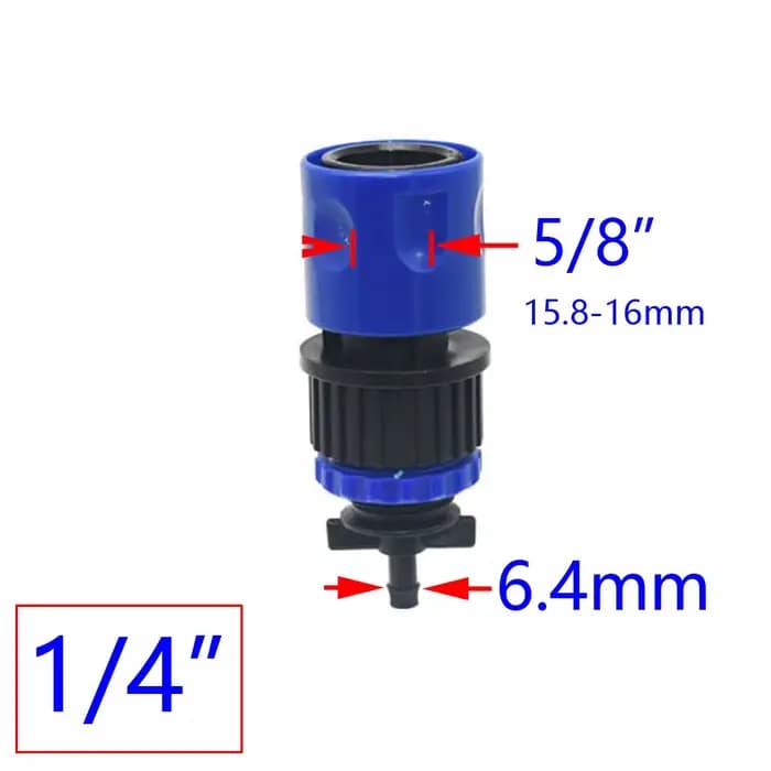 Connecteur rapide de tuyau d'eau barbelé 1/4 3/8 1/2 3/4 1 pouce, 4/7mm 8/11mm 16mm 20mm 25mm, 1 piè