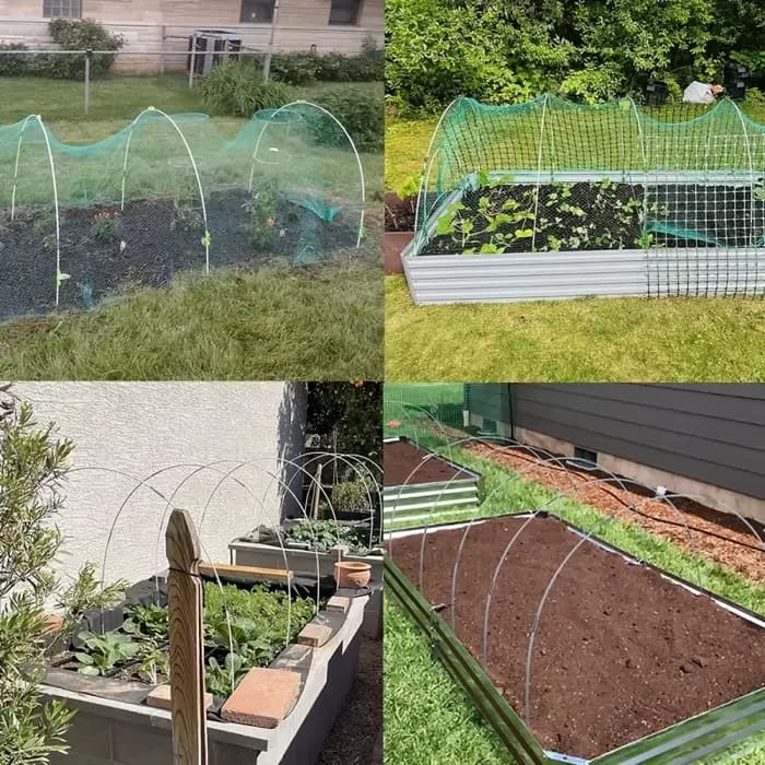 Cerceaux de jardin pour bricolage, tunnel de croissance, cadre de support en fibre violette, cerceau