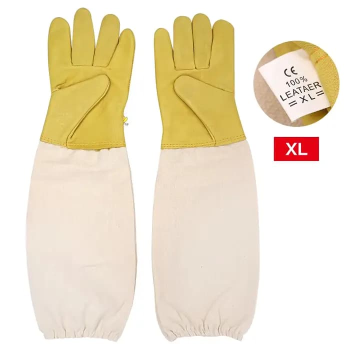 Gants d'apiculture anti-piqûres d'abeilles, manches de protection respirantes en maille longue, gant