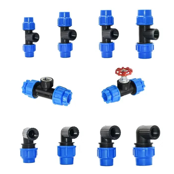 Séparateur d'eau en T verrouillé pour tuyau PE, 1/2 "3/4" 1 "à 20mm 25mm 32mm, raccord rapide pour l