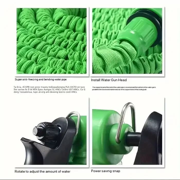 25FT-200FT Manguera Mágica Expandible Diseño Liviano Materiales Duraderos Pistola Con 7 Funciones De