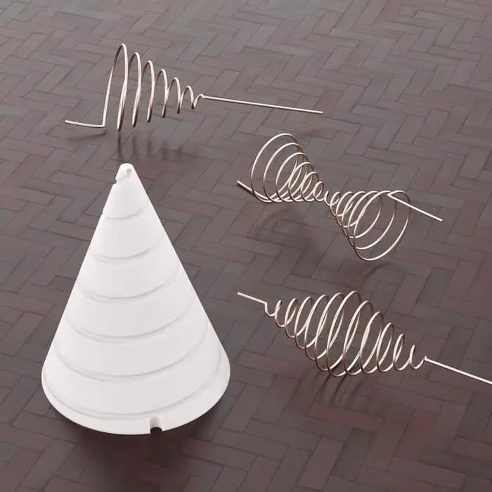 Gabarit d'enroulement de bobine de Fibonacci pour l'électro-culture, antenne de jardinage en cuivre,