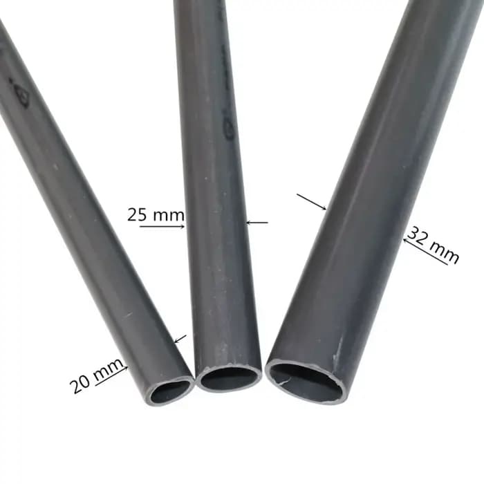 O.D 20mm 25mm 32mm longueur de tuyau en PVC 48 ~ 50cm tuyau d'eau Irrigation Aquarium réservoir d'ea