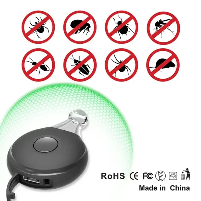 Répulsif anti-insectes portable, rejet antiparasitaire ultrasonique, anti-puces, anti-tiques, anti-p