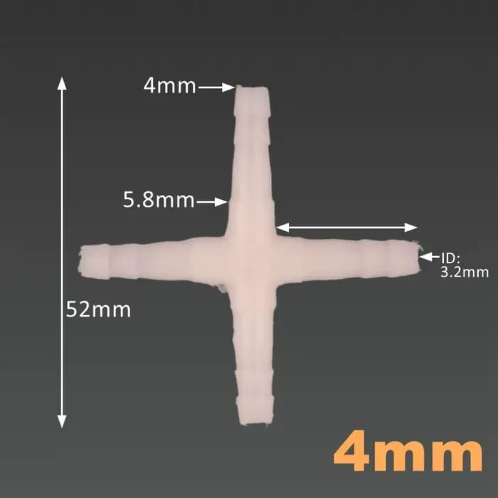 Connecteur transversal en plastique 200 ~ 2.4mm, 5 ~ 12.7 pièces, 2 4 6 8 10 12mm, Irrigation de jar