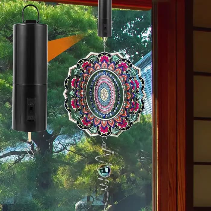 Carillon éolien rotatif suspendu, 30 tr/min, alimenté par batterie, pour boules Disco d'intérieur, o