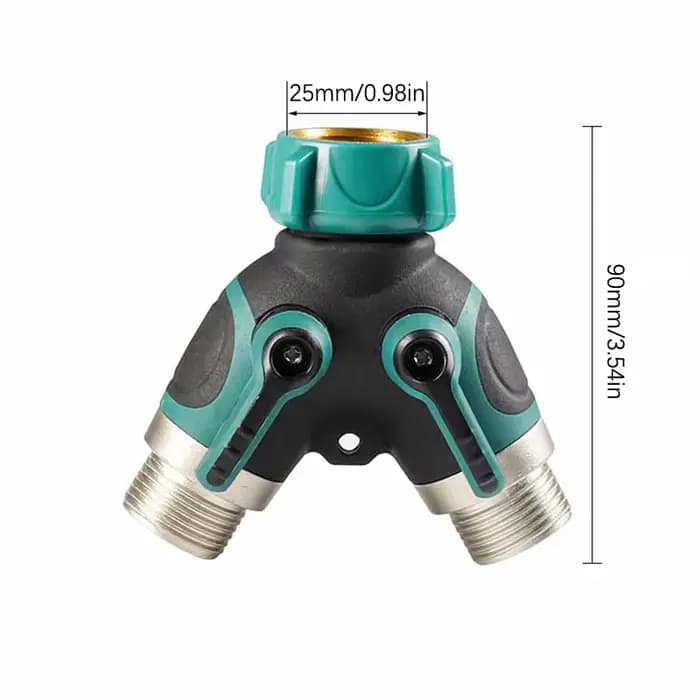 Mathiateur de tuyau d'arrosage de type Y, robinet de jardin, distributeur de connecteur, 2 voies, 3/