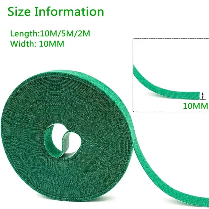 Ficelle de jardin verte 10M/5M/2M, attaches pour plantes, Bandage pour plantes en Nylon, boucle à cr