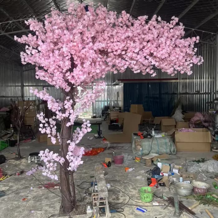 Arbre de fleurs de cerisier artificielles, ornements de maison, décoration de Festival adaptée à la 