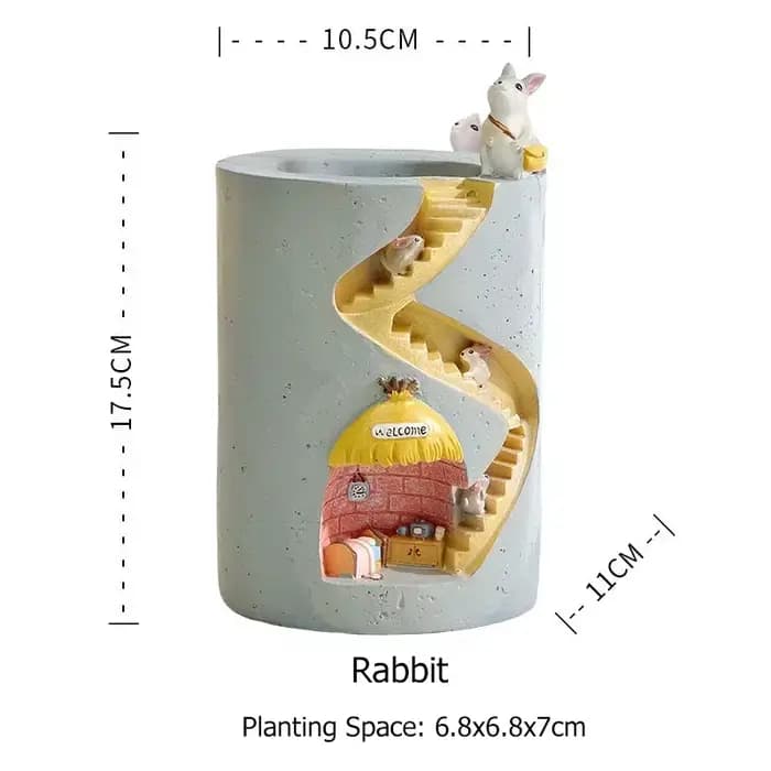 User inière Kasgehog créative, pots de fleurs en résine pour plantes à air succulentes, pots de jard