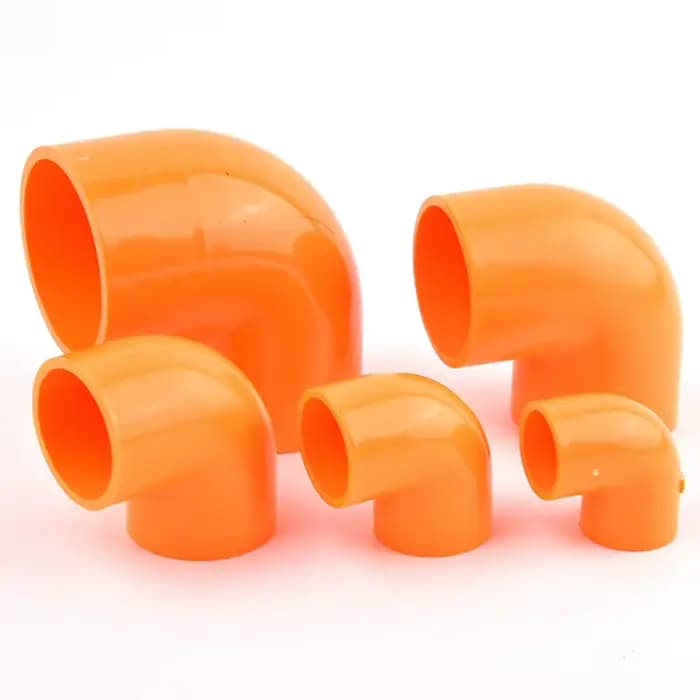 Joendoco-Connecteur de tuyau en PVC orange, 20 ~ 50mm, joint coudé à 90 °, raccords de bricolage pou
