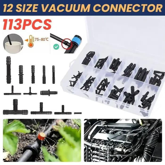 Assortiment de connecteurs de tuyaux de voiture, ensemble de réducteurs, connecteurs en T droits en 