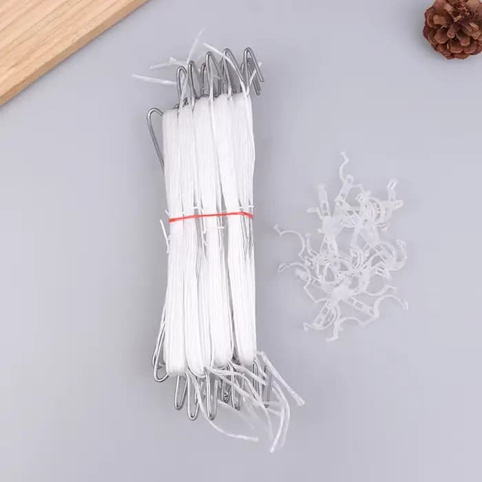 10 pièces plantes crochets Clips avec 10M corde + 20 Clips J crochets Clips ensemble tomates croisan