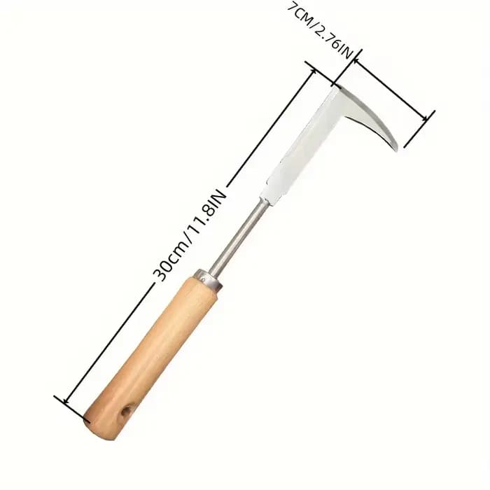 Outil de désherbage en acier inoxydable, outil de jardinage manuel polyvalent en forme de L, utilisé