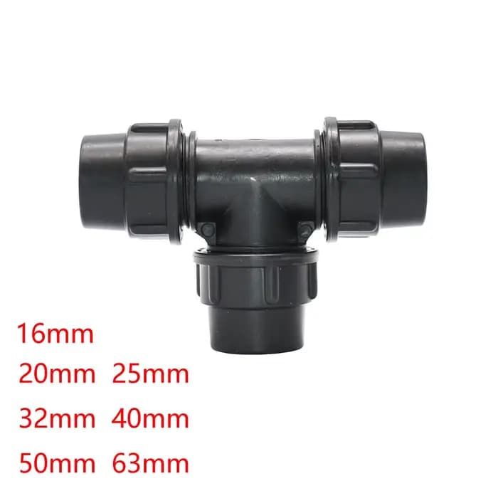 Mathiateur d'eau du robinet en tube PVC PE, 20/25/32/40/50/63mm, embout coudé en T, assujetrapide en
