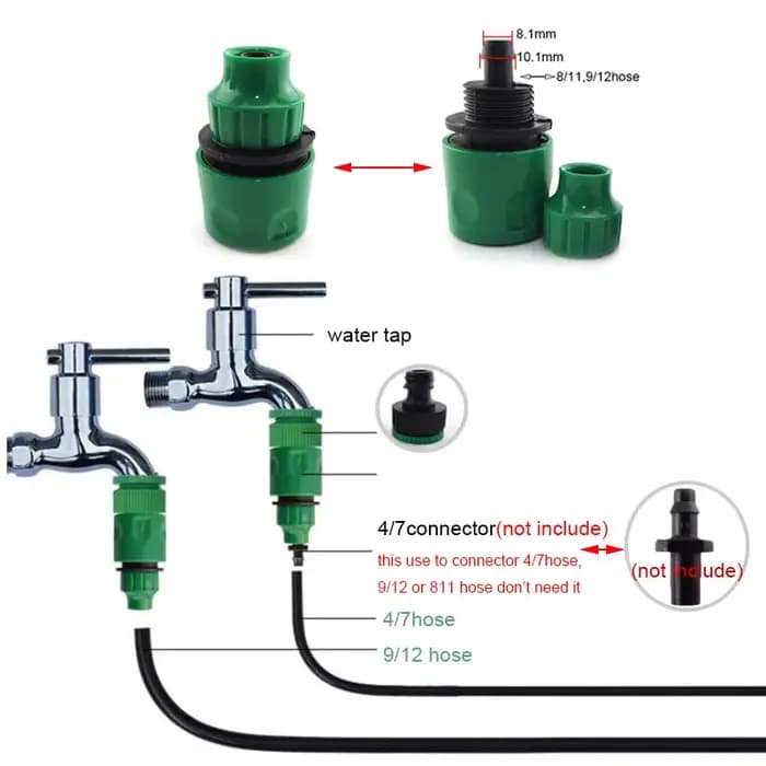 Connecteur rapide d'eau, raccords de tuyau d'arrosage, outil de connexion, adaptateur de Type mamelo