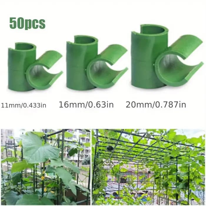 Support de connecteur en treillis, 50 pièces, clips croisés pour cadre de jardin, 8mm/11mm/16mm/20mm