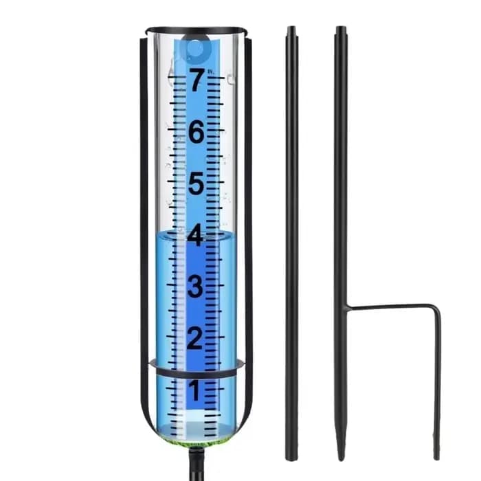 Jauge de pluie 7 ", outil de mesure extérieur en plastique Transparent antigel, grands chiffres clai