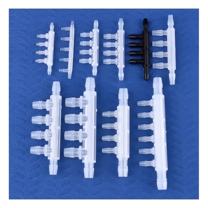 Connecteur de tuyau à 6 voies, diamètre égal, 5 ~ 200 pièces, 2.4 ~ 7.9mm, inverseur de gaz liquide,