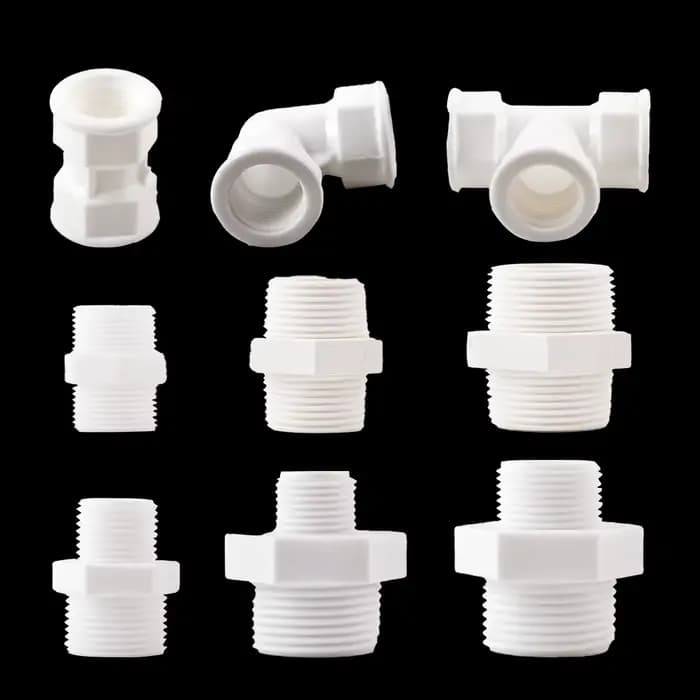 Connecteur en T à coude droit en PVC, 1/2 "~ 1", filetage mâle/femelle, chemin égal/beverer, connect